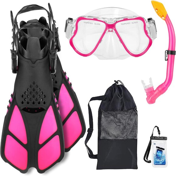 xdobo Kids Snorkeling Set Anti-Leak Diving Mask Dry Top Snorkel Adjustable Kids - Picture 1 of 7
